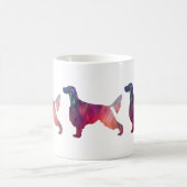 Gordon Setter Geometric Pattern Silhouette Pink Koffiemok (Center)