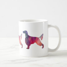Gordon Setter Geometric Pattern Silhouette Pink