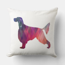 Gordon Setter Geometric Pattern Silhouette Pink
