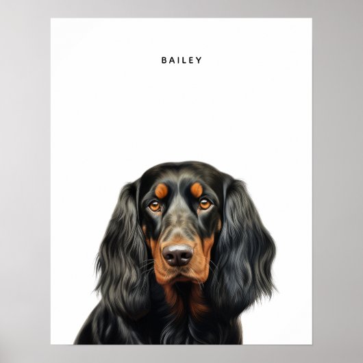 Gordon Setter gepersonaliseerde print (Voorkant)