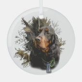 Gordon Setter Glas Ornament (Voorkant)