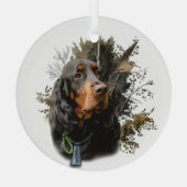 Gordon Setter Glas Ornament (Achterkant)