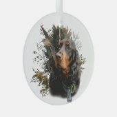 Gordon Setter Glas Ornament (Voorkant Rechts)