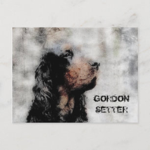 Gordon Setter Grunge Ansichtkaart Briefkaart
