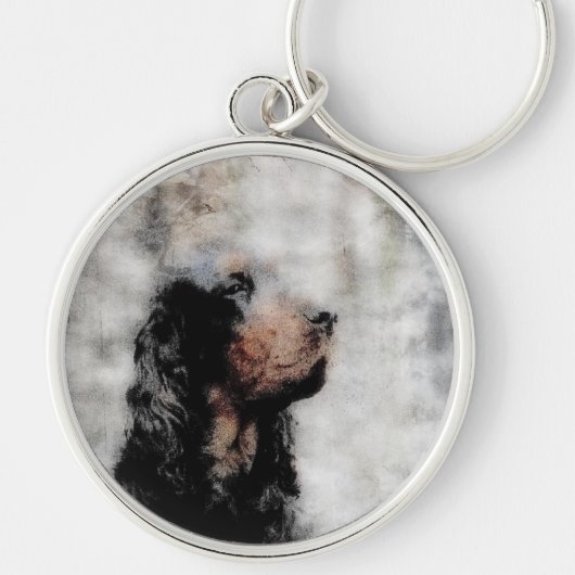 Gordon Setter Grunge Sleutelhanger (Voorkant)