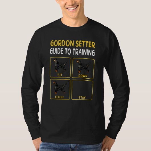 Gordon Setter Guide to training Dog Obedience T-shirt (Voorkant)