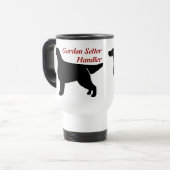 Gordon Setter Handler Aluminium Reisbeker (Voorkant links)