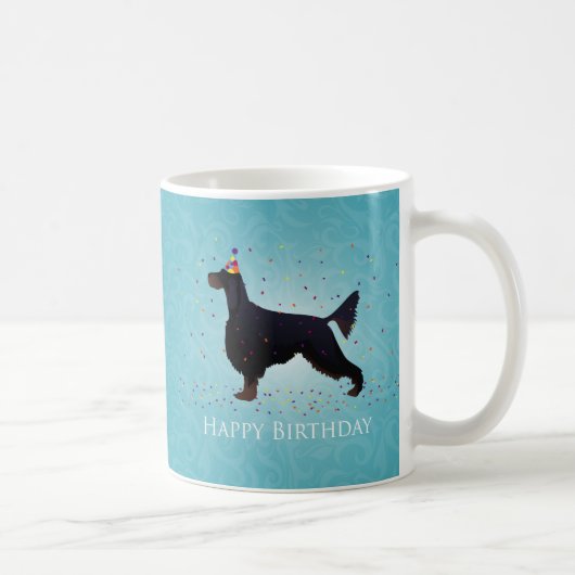 Gordon Setter Happy Birthday Design Koffiemok (Rechts)