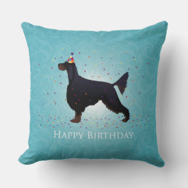 Gordon Setter Happy Birthday Design Kussen