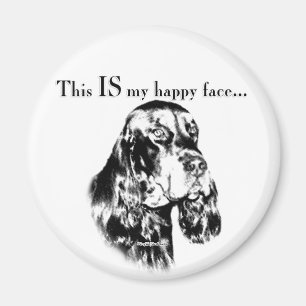 Gordon Setter Happy Face Magneet