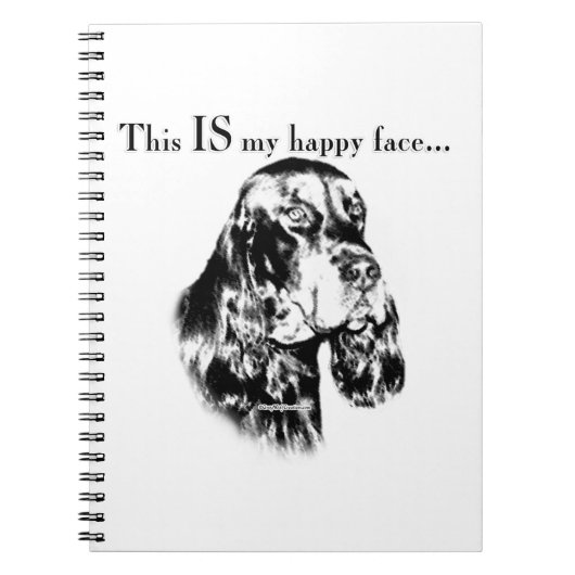 Gordon Setter Happy Face Notitieboek (Voorkant)