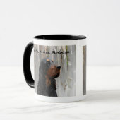 Gordon Setter Head Painting on a Ceramic Mug Mok (Voorkant links)