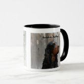 Gordon Setter Head Painting on a Ceramic Mug Mok (Voorkant rechts)