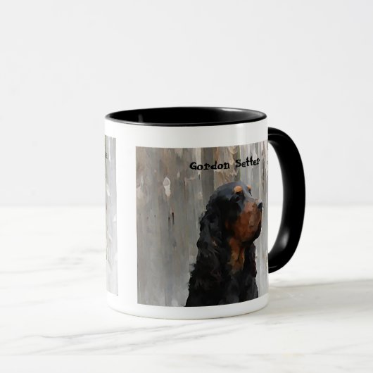 Gordon Setter Head Painting on a Ceramic Mug Mok (Voorkant rechts)