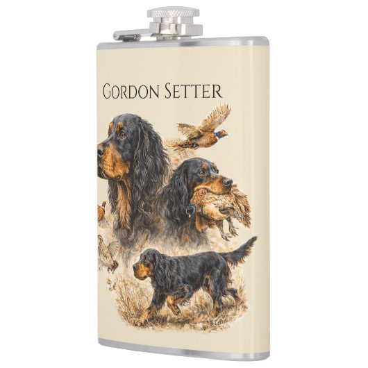 Gordon Setter Heupfles (Links)