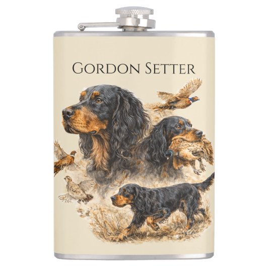Gordon Setter Heupfles (Voorkant)