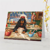 Gordon Setter Holiday Baking: Feestelijke Kerst Kaart (Gele Bloem)