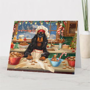 Gordon Setter Holiday Baking: Feestelijke Kerst Kaart