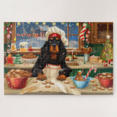 Gordon Setter Holiday Baking: Feestelijke Kerst Legpuzzel (Horizontaal)