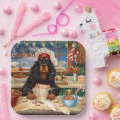 Gordon Setter Holiday Baking: Feestelijke Kerst Papieren Bordje (Feest)