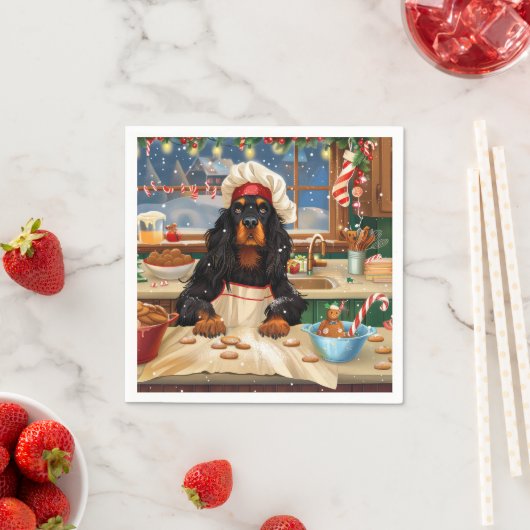 Gordon Setter Holiday Baking: Feestelijke Kerst Servet (Insitu)