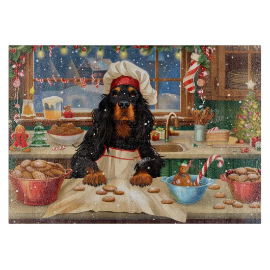 Gordon Setter Holiday Baking: Feestelijke Kerst Snijplank (Voorkant)