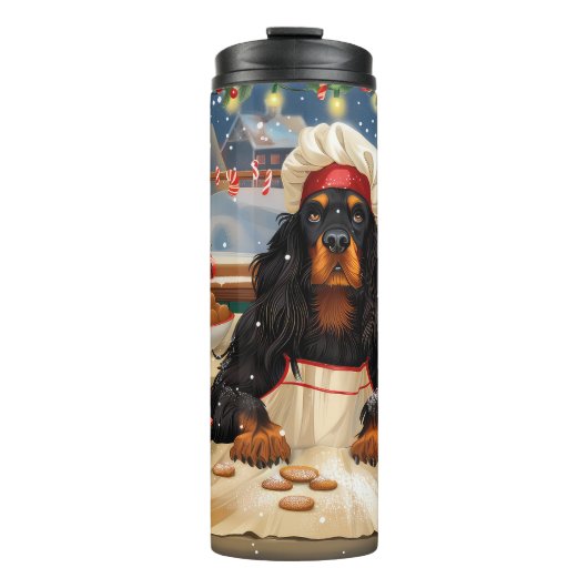Gordon Setter Holiday Baking: Feestelijke Kerst Thermosbeker (Voorkant)
