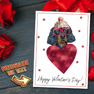 Gordon Setter Hond Liefhebber Valentijnsdag Cadeau Feestdagenkaart