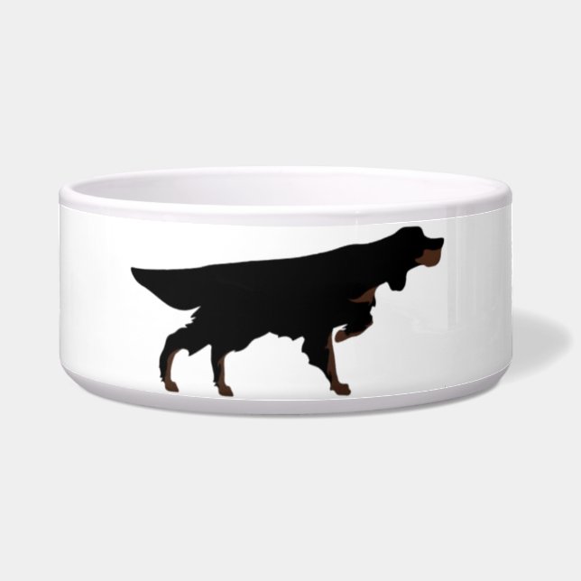 Gordon Setter Hondenbord  Voerbakje (Voorkant)