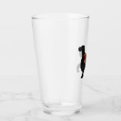 Gordon Setter Hondenras Bohemian Floral Silhouette Glas (Rechts)