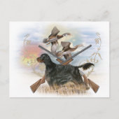 Gordon Setter Hunts Briefkaart (Voorkant)