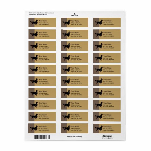 Gordon Setter Icon Label (Full Sheet)