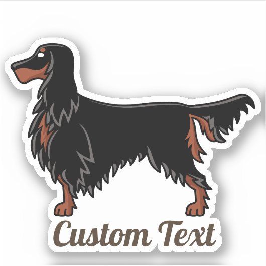 Gordon Setter Icon Sticker (Voorkant)