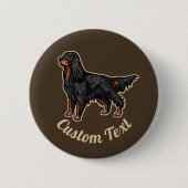 Gordon Setter Illustration Button (Voorkant)