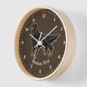 Gordon Setter Illustration Clock (Hoek)