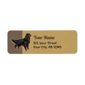 Gordon Setter Illustration Label (Voorkant)