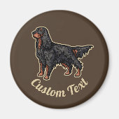 Gordon Setter Illustration Magnet (Voorkant)