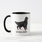 Gordon Setter Illustration Mok (Links)