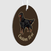 Gordon Setter Illustration Ornament (voorkant)