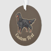 Gordon Setter Illustration Ornament (voorkant)