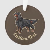 Gordon Setter Illustration Ornament (voorkant)