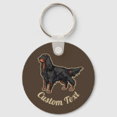 Gordon Setter Illustration Sleutelhanger (Voorkant)