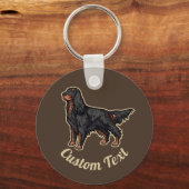 Gordon Setter Illustration Sleutelhanger (Voorkant)