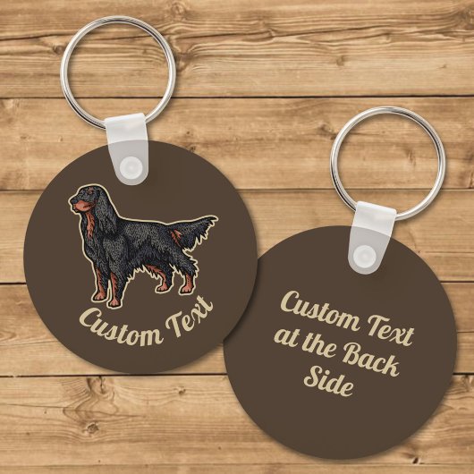 Gordon Setter Illustration Sleutelhanger