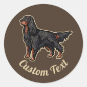 Gordon Setter Illustration Sticker (Voorkant)