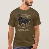 Gordon Setter Illustration T-Shirt (Voorkant)