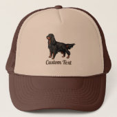 Gordon Setter Illustration Trucker Hat Pet (Voorkant)