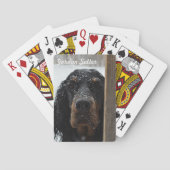 Gordon Setter in Winterspeelkaarten Speelkaarten (Achterkant)