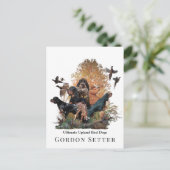 Gordon Setter, jachtseizoen Briefkaart (Staand voorkant)