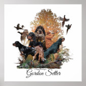 Gordon Setter, jachtseizoen Canvas Print (Voorkant)